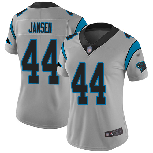 Carolina Panthers Limited Silver Women J.J. Jansen Jersey NFL Football #44 Inverted Legend->carolina panthers->NFL Jersey